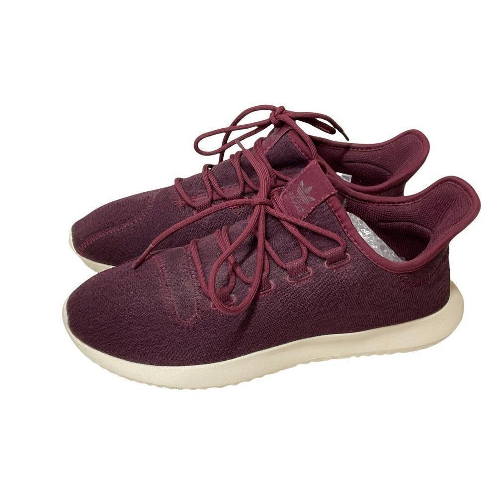 Women Size 9.5 Adidas Tubular Shadow Maroon 2017 - Picture 4 of 6